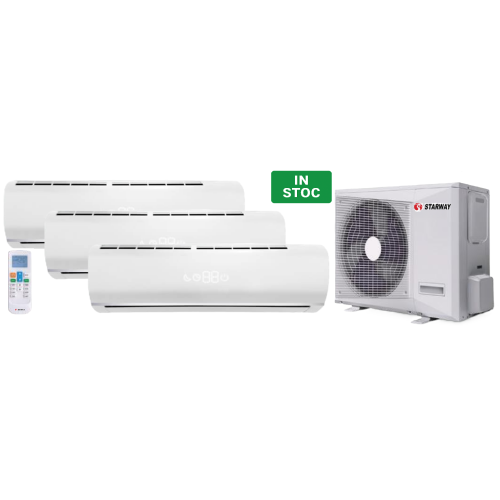 Sistem mini VRF STARWAY unitate externa 27000 btu + 2 x unitati interne tip Split 9500 btu + 1 x unitate interna tip Split 12000 btu 220~240V/1N/50Hz, R410a